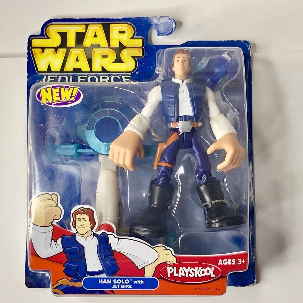 Star Wars Playskool Jedi Force Han Solo with Jet Bike 6" Figure